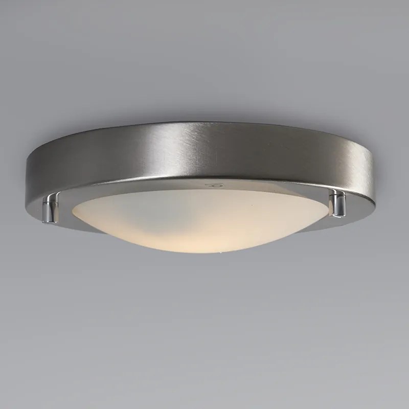 Zewnetrzna Nowoczesna lampa sufitowa stalowa 18 cm IP44 - YumaDesignerski Oswietlenie zewnetrzne