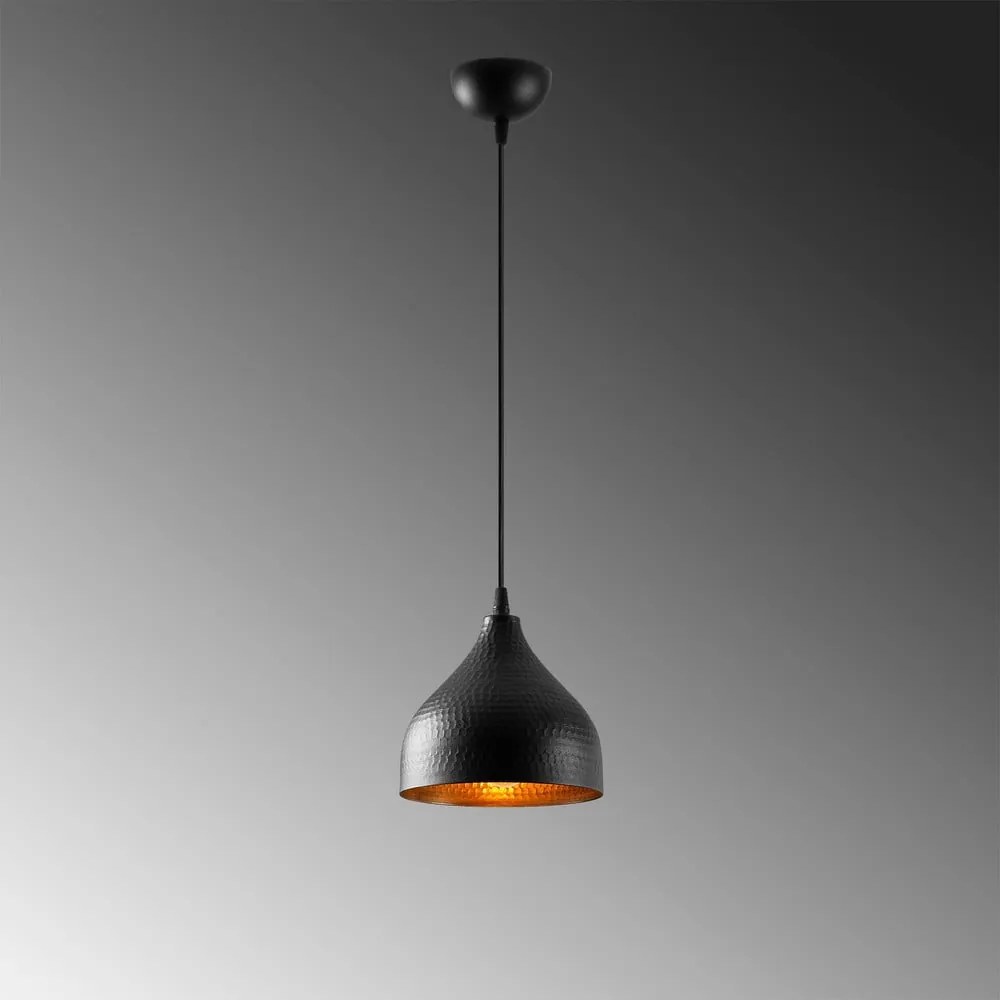 Czarna lampa wisząca z metalowym kloszem ø 18 cm Tattoo – Opviq lights