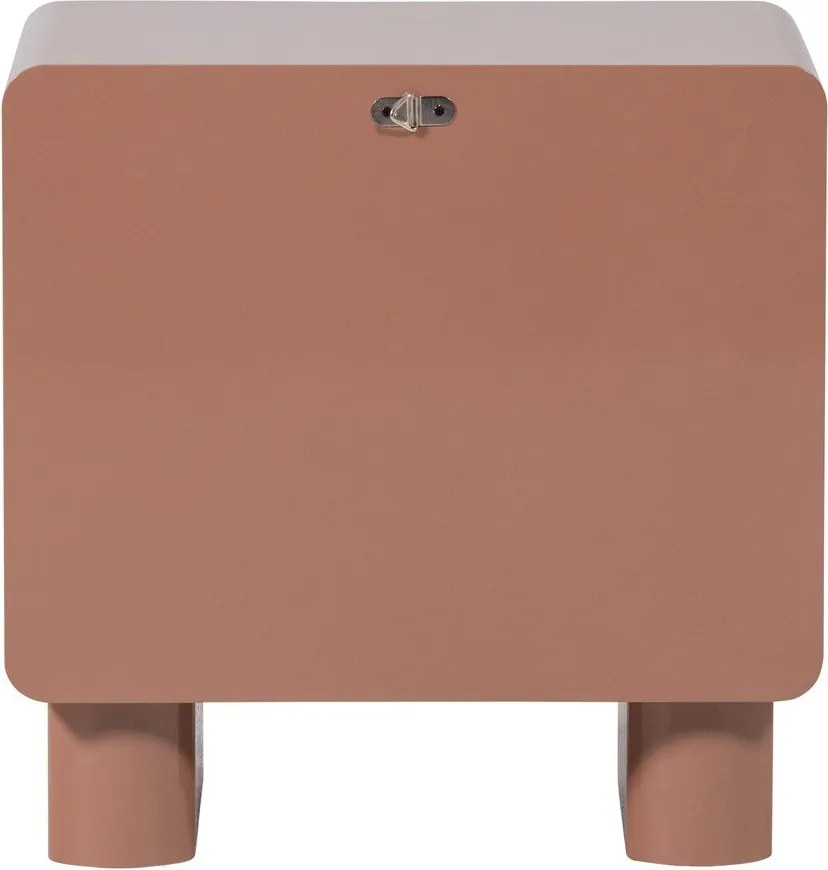 Różowa szafka nocna z połyskiem Lustra – WOOOD