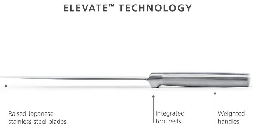 Zestaw noży ze stojakiem ze stali nierdzewnej 5 szt. Elevate Bamboo – Joseph Joseph