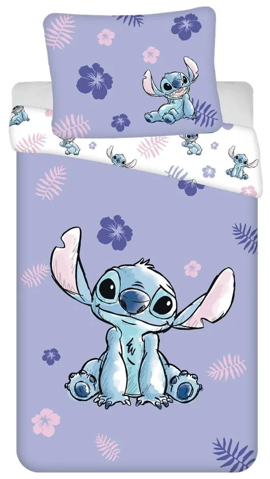 Bawełniana dziecięca pościel jednoosobowa 140x200 cm Lilo and Stitch – Jerry Fabrics