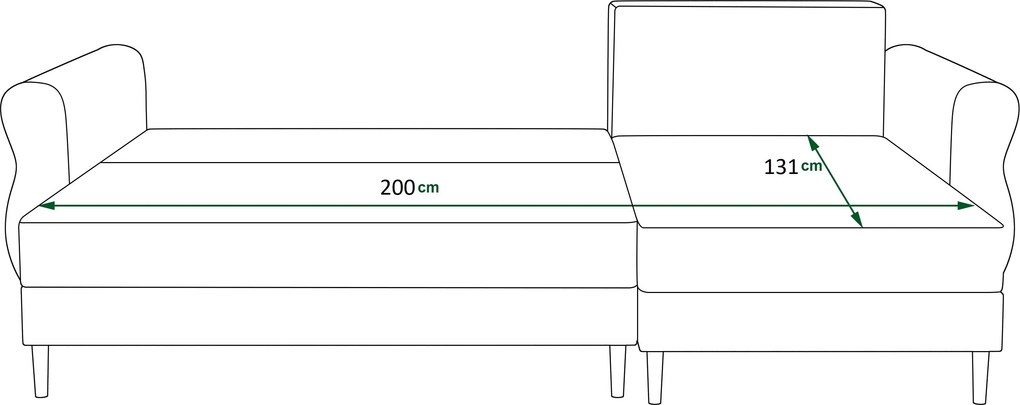 PROMOCJA Rozkładana narożna sofa dwustronna do L SILVIANO 230x140 cm, szara II. jakość