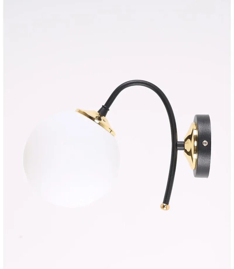Biało-czarny kinkiet ø 15 cm Yoyo – Squid Lighting