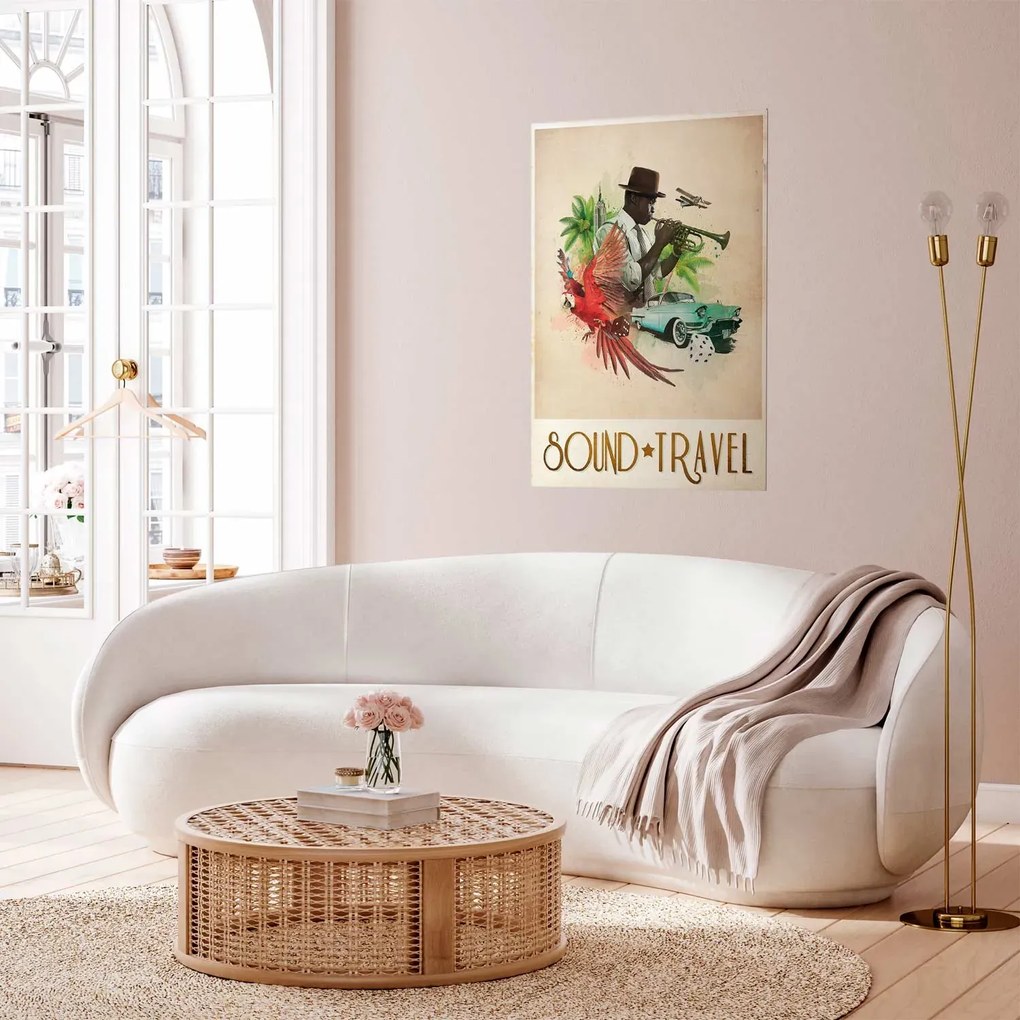 Plakat Sound Travel 60x90 cm bez ramy bez marginesu ARTGEIST B