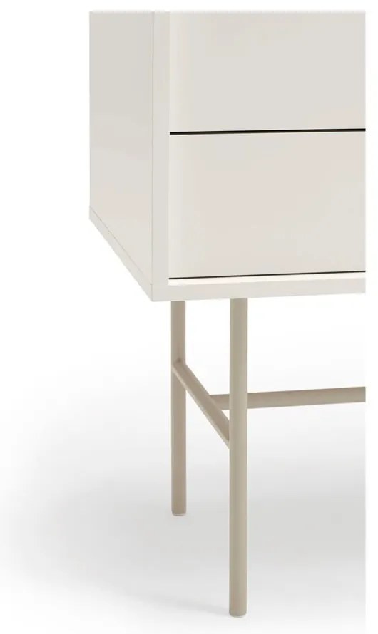 Beżowo-kremowa niska komoda z drzwiami przesuwnymi 180x91 cm Nube – Teulat