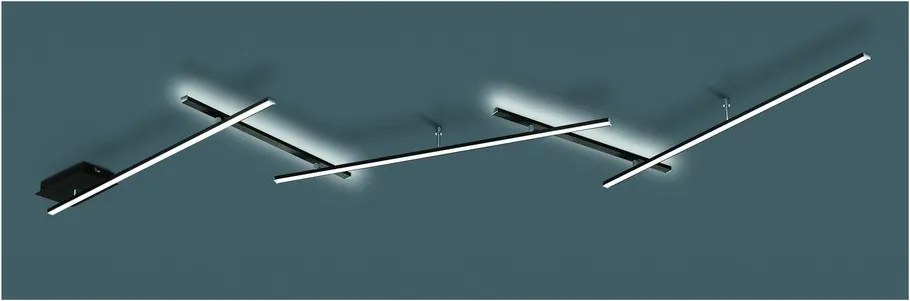 Lampa sufitowa LED ze ściemniaczem w kolorze matowej czerni 50x245 cm Indira – Trio