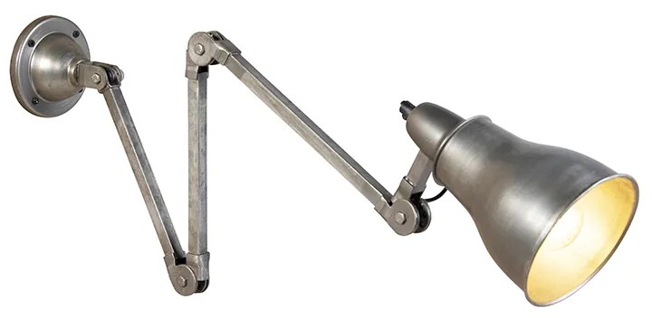 Industrialna lampa ścienna szara regulowana - Mersey