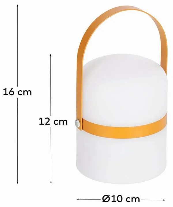 Biała lampa zewnętrzna Kave Home Janvir, wys. 16 cm