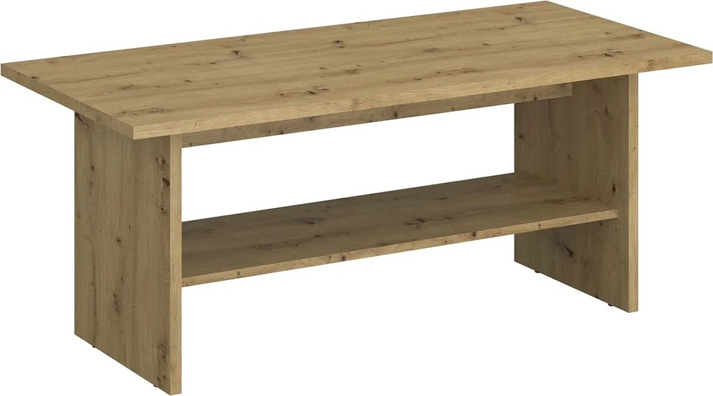 Prostokątna Ława Kawowa Z Półką Dąb Artisan W2-B49