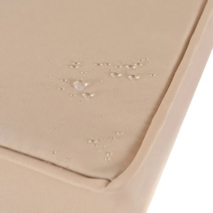 Zestaw Mebli Ogrodowych DALLAS Brązowy/Beżowy Narożnik Pufy Stolik Tarasowy Technorattan Nowoczesny