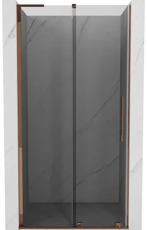Mexen Velar L drzwi prysznicowe rozsuwane 100 cm, grafit, różowe złoto - 871-100-003-41-60
