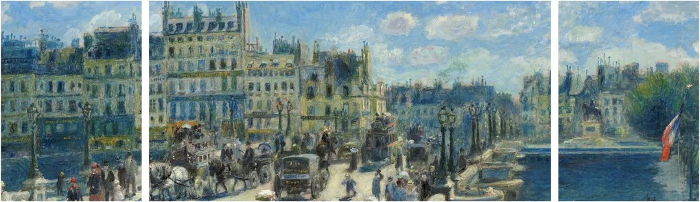 Obraz - Auguste Renoir, Pont Neuf, Paris, reprodukcje (170x50 cm)