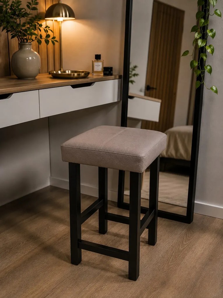 Taboret Klasyk 45cm Stołek Loft Eko-skóra D11