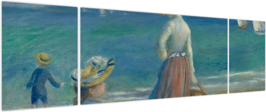Obraz - Auguste Renoir, Figures on the Beach, reprodukcje (170x50 cm)