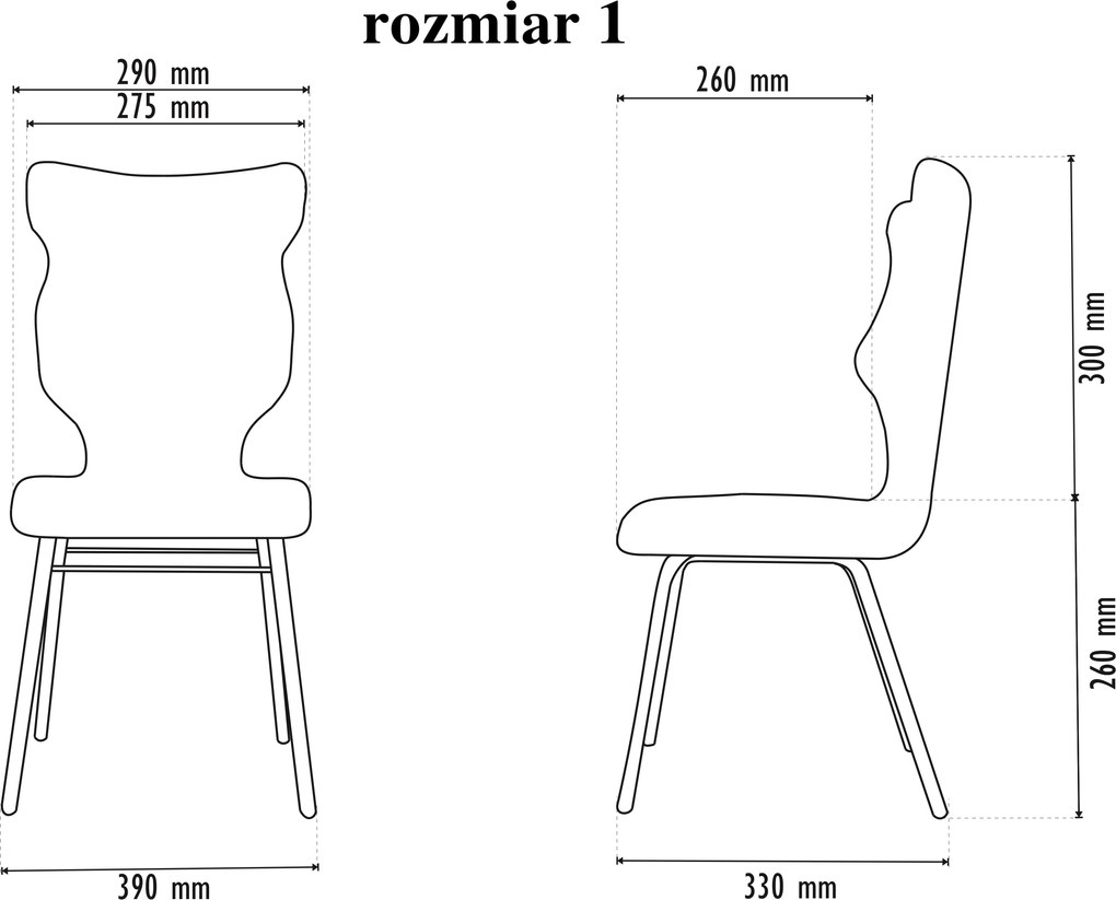Krzesło przedszkolne i żłobkowe z tworzywa Spider rozmiar 0-3