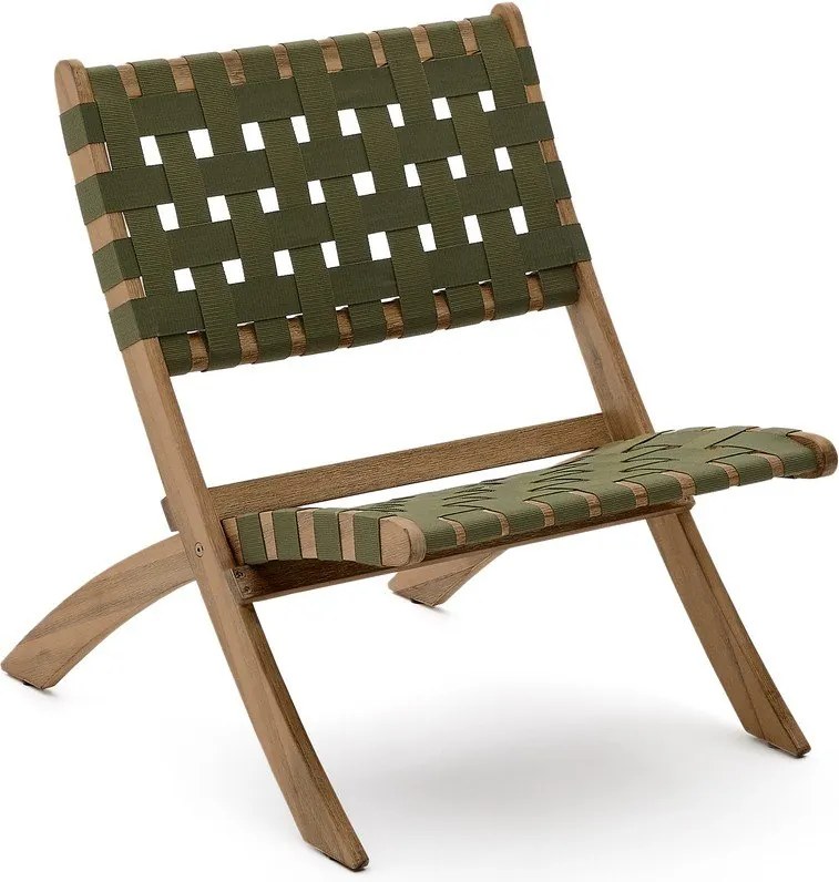 Zielony drewniany fotel ogrodowy Chabeli – Kave Home