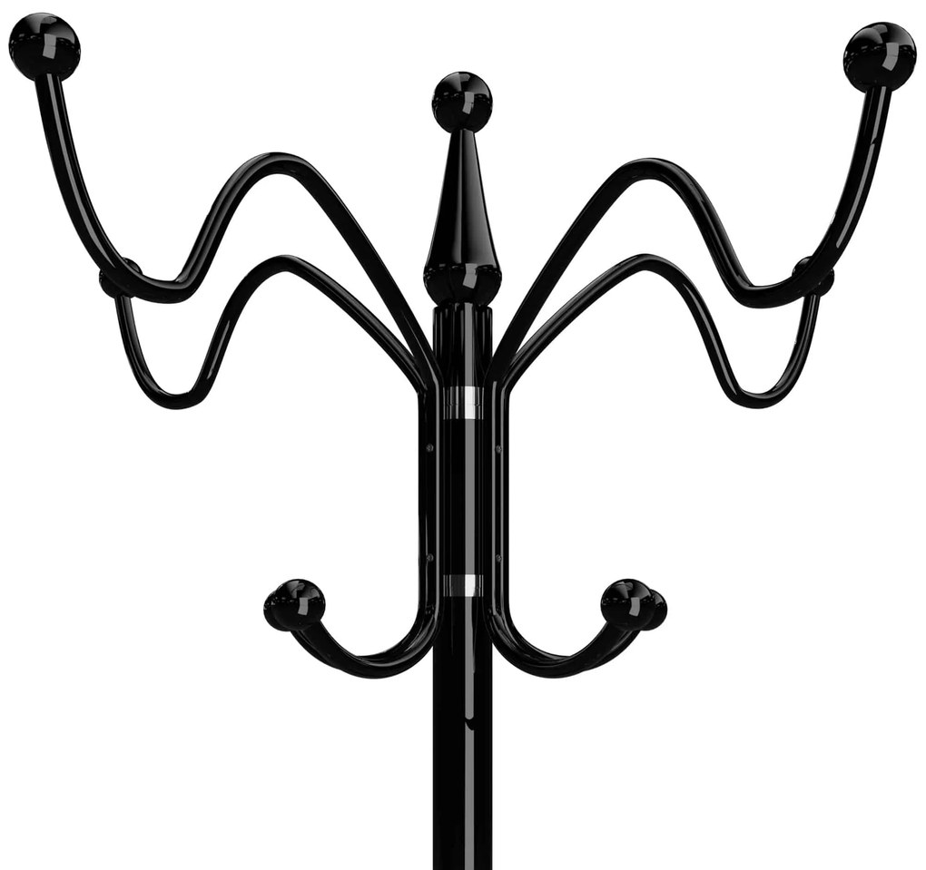 Wieszak stojący TENZY z marmurową podstawą, 37x173 cm, czarny Casaria