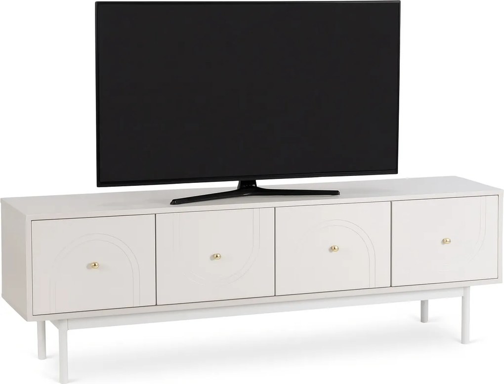 Szafka RTV w stylu glamour Marlen 155 cm, kolor kaszmir