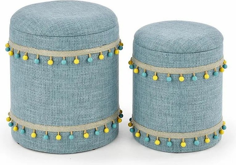 Zestaw puf GRADO jasnoniebieski