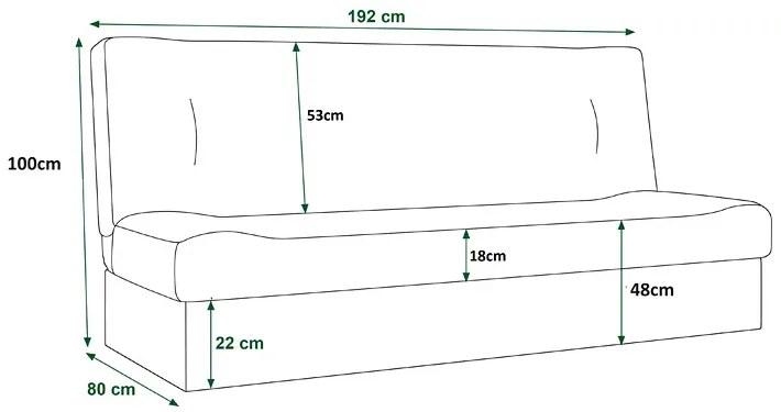 Ciemnoszara tapicerowana wersalka rozkładana G1-D46
