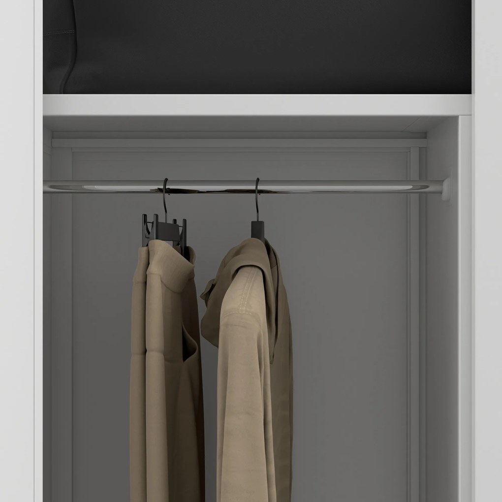 Szafa gospodarcza zamykana biała DAWID H2200 900 x 2200 x 450 mm