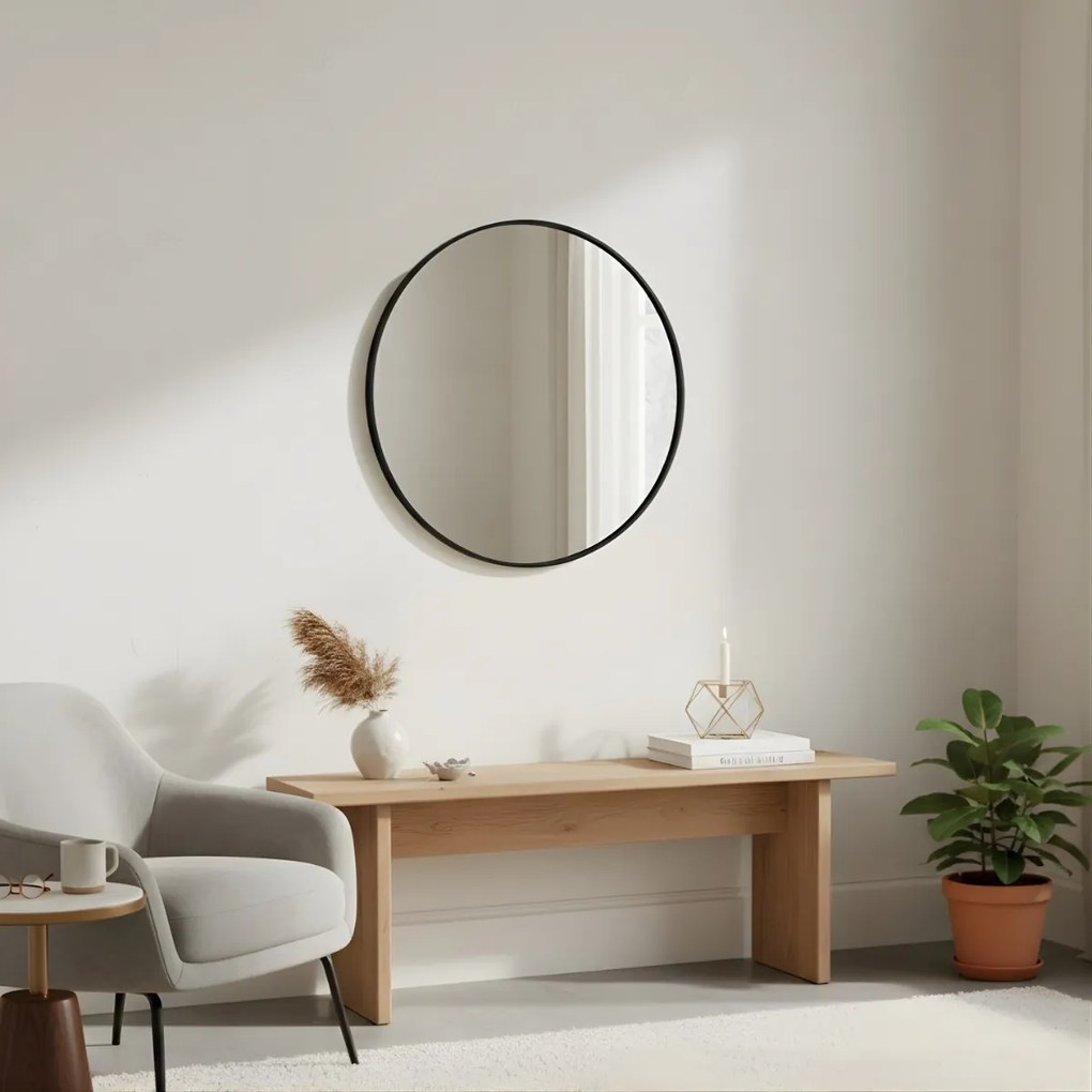 Okrągłe lustro ścienne LØOP, Ø 60 cm