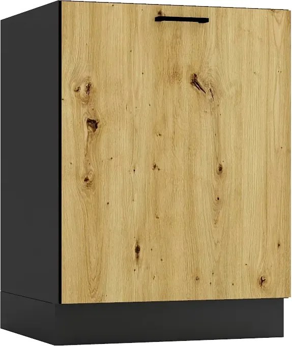 Szafka kuchenna dolna 60 cm grafit + dąb artisan G0-F09