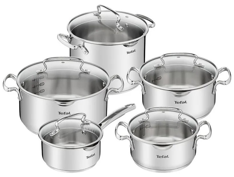 Zestaw garnków ze stali nierdzewnej 10 szt. DUETTO+ G719SA55 – Tefal
