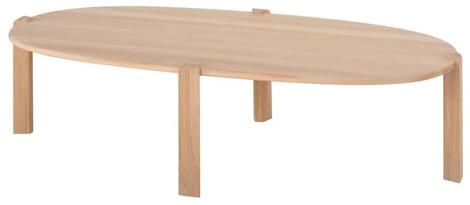Stolik z litego drewna dębowego w naturalnym kolorze 80x150 cm Kulin – Gazzda
