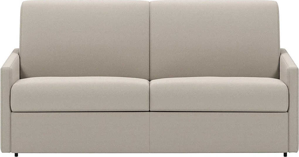 Kanapa 4-osobowa rozkładana typu express z tkaniny - Beżowy - Pow. spania 160 cm - Materac 18 cm CALIFE
