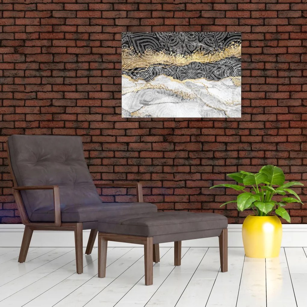 Obraz - Mandala w marmurze (70x50 cm)