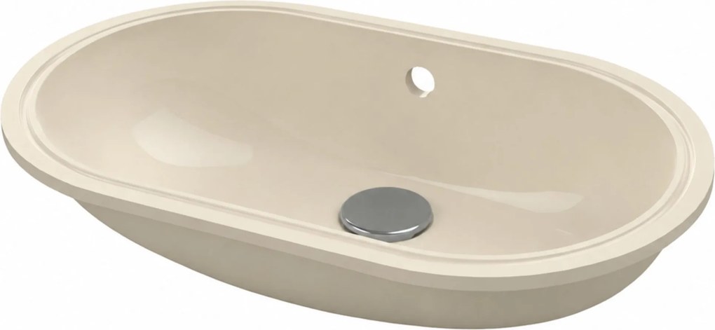 Massi Umywalka podblatowa owalna beżowa z konglomeratu RONA Oval 51 cm| Różne kolory : Kolor - Beż połysk