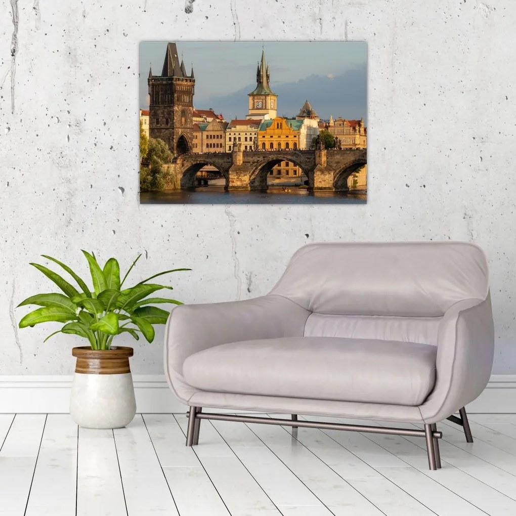 Obraz na szkle - Most Karola (70x50 cm)
