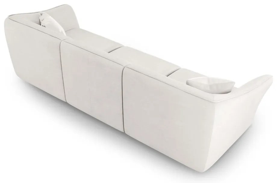 Biała sofa z materiału bouclé 292 cm Tokyo – Cosmopolitan Design