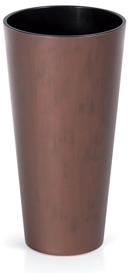 Donica ogrodowa Tubus Slim Beton Effect 48 cm stal kortenowa PROSPERPLAST