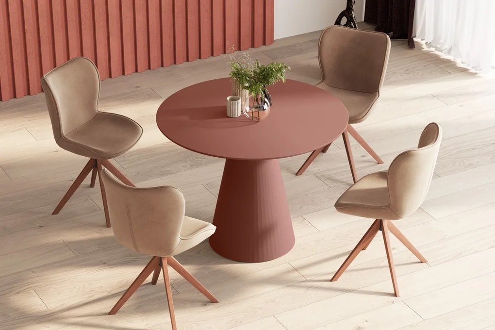 Pastelowy okrągły stół Pineto Hubertus