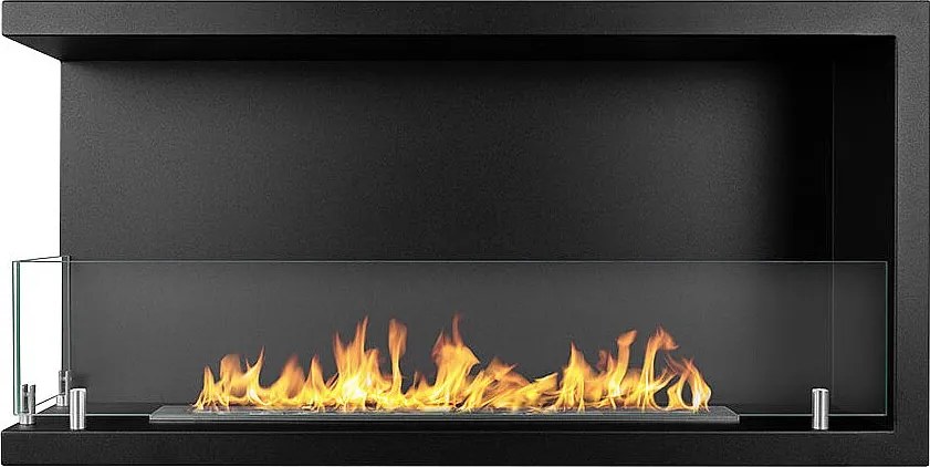 Biokominek narożny do zabudowy, biokominek narożny 90x45 SUTRI 90 SX