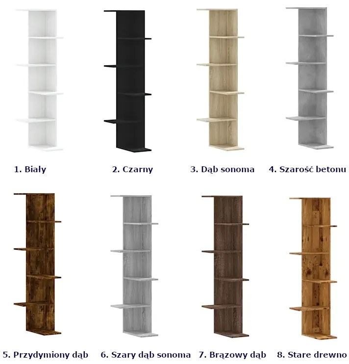 Elegancka półka ścienna brązowy dąb Dąb K4-L25