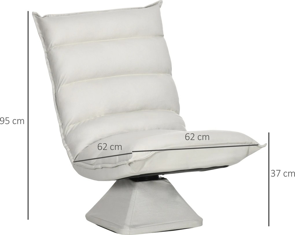 HOMCOM Sofa na podłogę Krzesło na podłogę z regulowanym oparciem Obrotowe Krzesło do medytacji | Aosom PL
