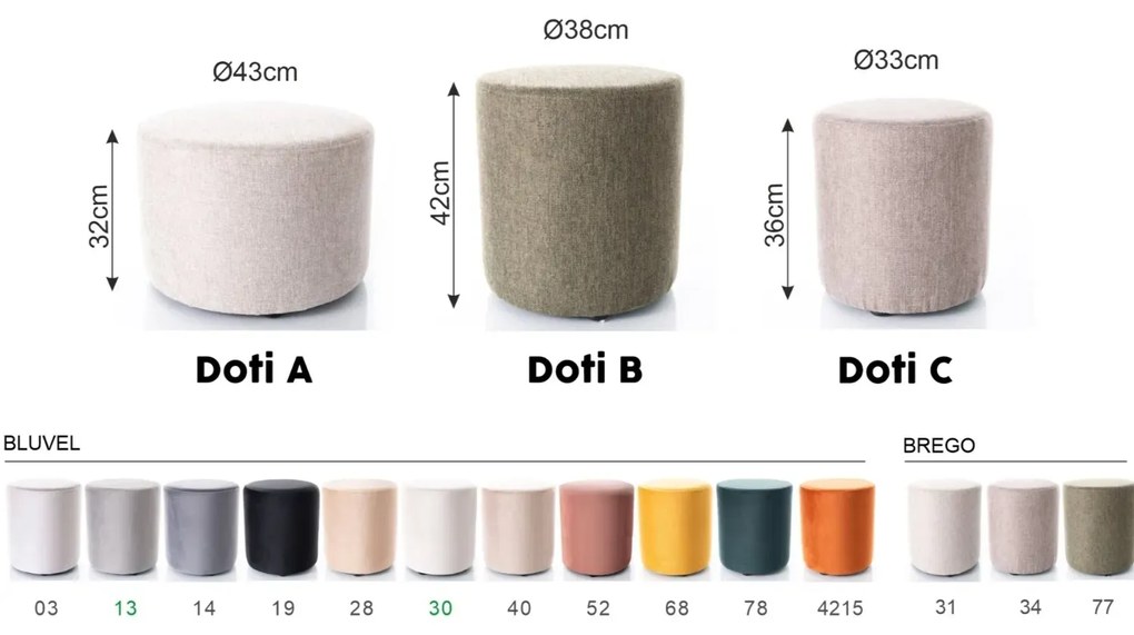 PUF DOTI B VELVET BEŻ BLUVEL 28 FI38 SIGNAL