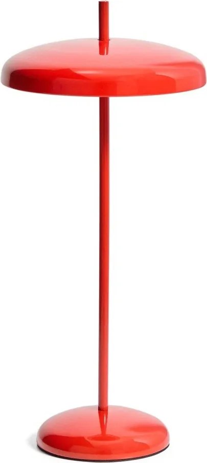 Czerwona lampa stołowa LED ze ściemniaczem z metalowym kloszem (wysokość 35 cm) Porte – Kave Home