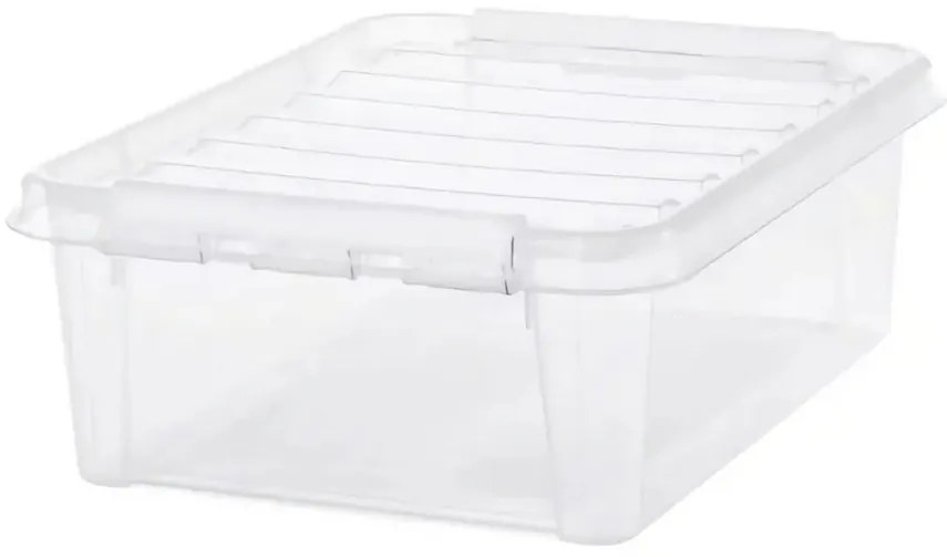 SmartStore Pojemnik z białymi klipsami Classic, 21l, 21 l