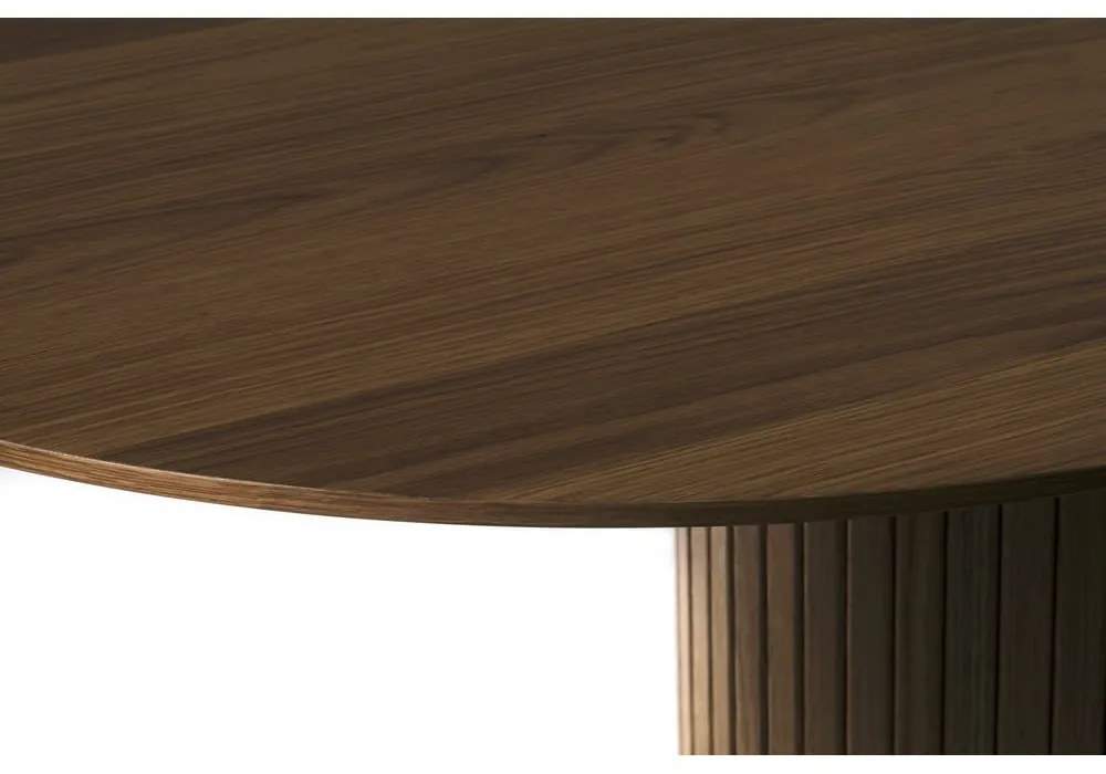 Brązowy stół z blatem w dekorze dębu 95x180 cm Nola – Unique Furniture
