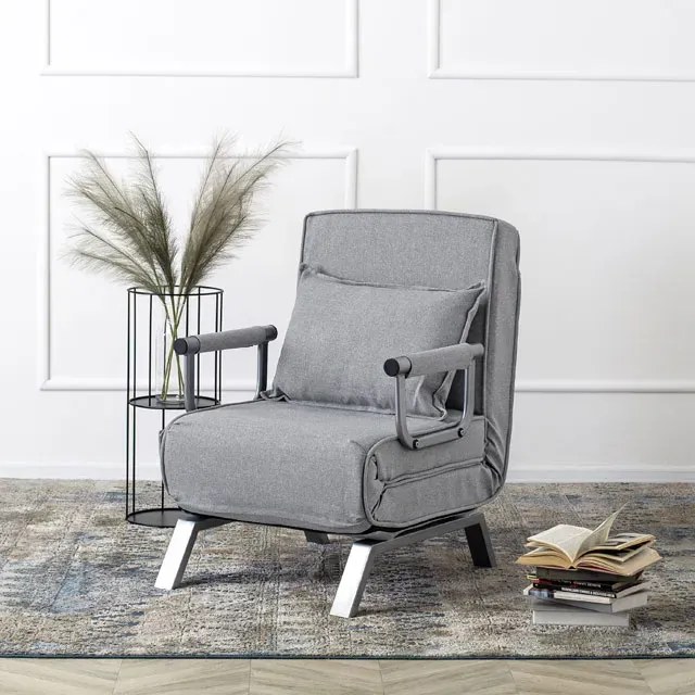 Szary fotel relaksacyjny z funkcją spania M3-W74