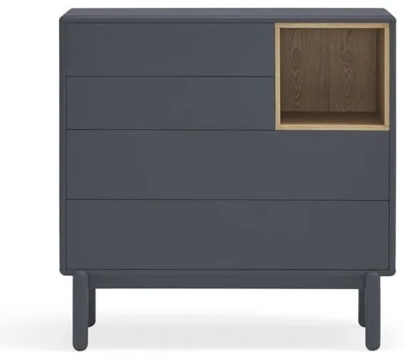 Ciemnoszara niska komoda 90x90 cm Corvo – Teulat