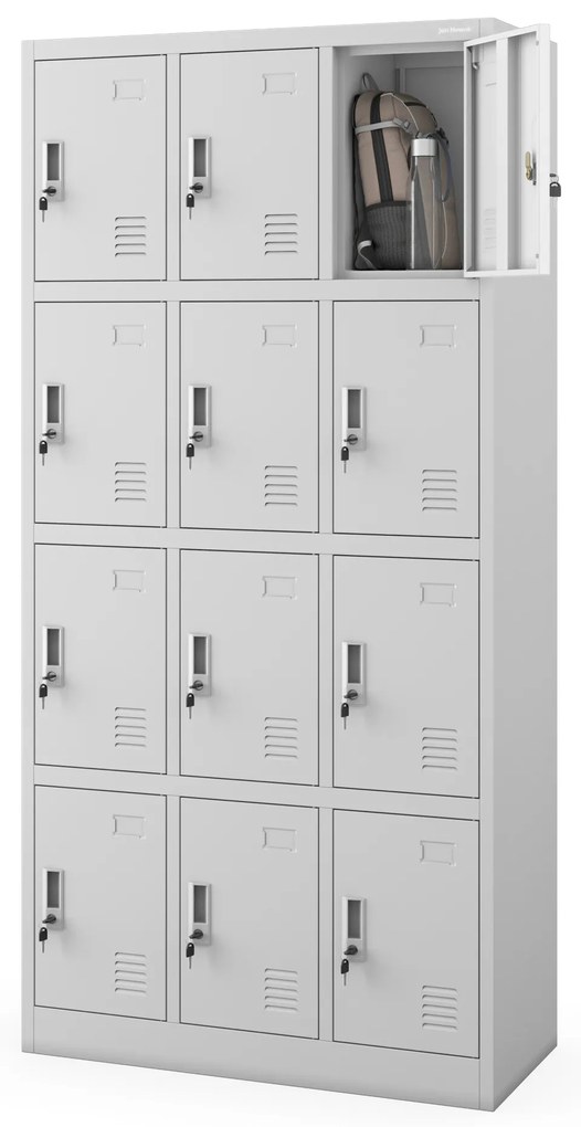 Szafka skrytkowa socjalna BHP MARCIN, 900 x 1850 x 400 mm, szara