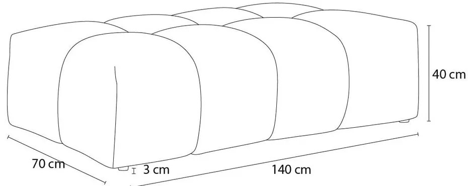 Zielony podnóżek z tkaniny szenilowej Everest – Bobochic Paris