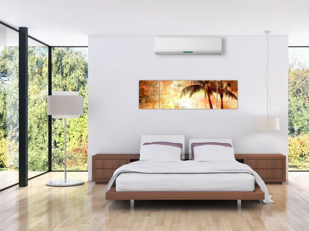 Obraz - Palmy na plaży (170x50 cm)
