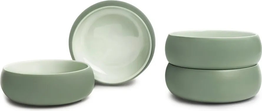 Zielone kamionkowe miski na zupę/na ramen zestaw 4 szt. 1 l Aura Vira – Bonami Selection