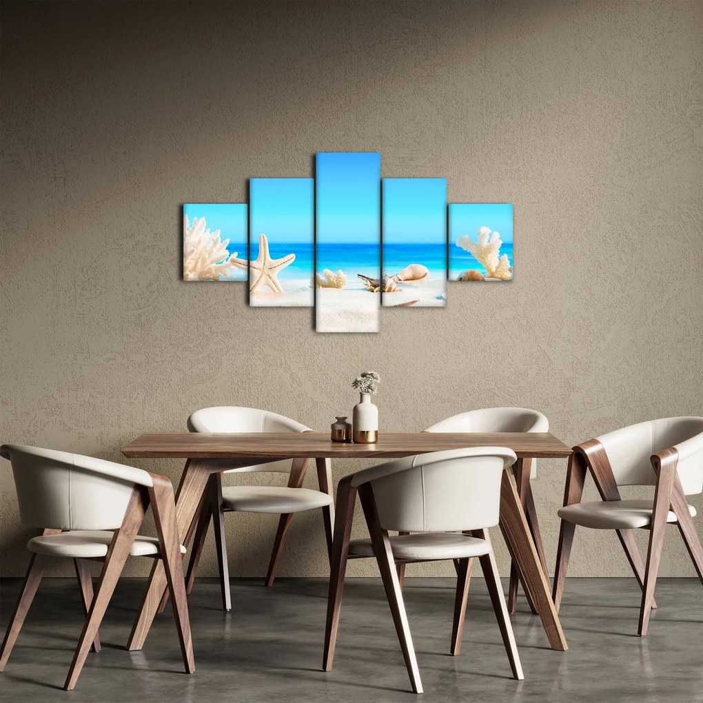 Obraz - Martwa natura z muszelkami (125x70 cm)